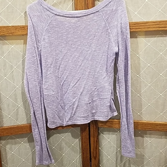 Aeropostale Purple Sweater Leaf Sequin Size Junior's Medium - Picture 6 of 6
